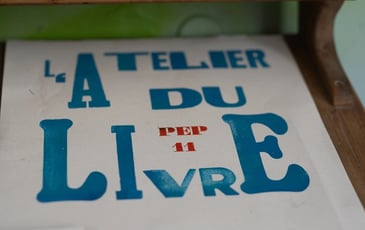 Atelier typographie : réalisation d'un marque page