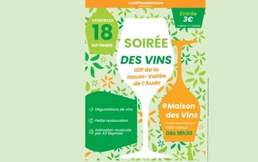 Soirée de l'IGP Haute Vallée de l'Aude