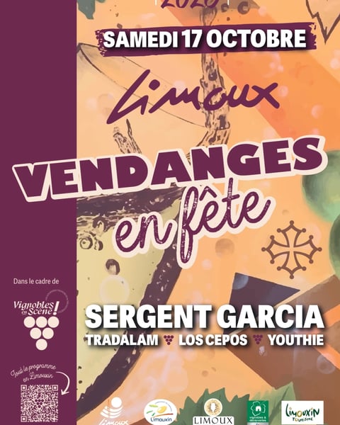 Vendanges en fête à Limoux : concerts de Sergent Garcia et Youthie
